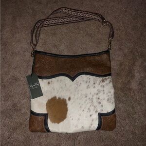 Myra Brown and White Women's Bag
